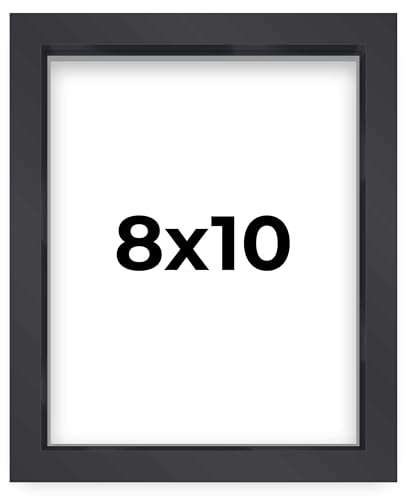 8x10 Shadow Box Frame Contemporary Black Finish | 3/4" Depth of Usable Space| Interior Size 8x10 or 10x8 Inches| UV Resistant Acrylic, Acid-Free Backing, Wall Hangers | Made in USA