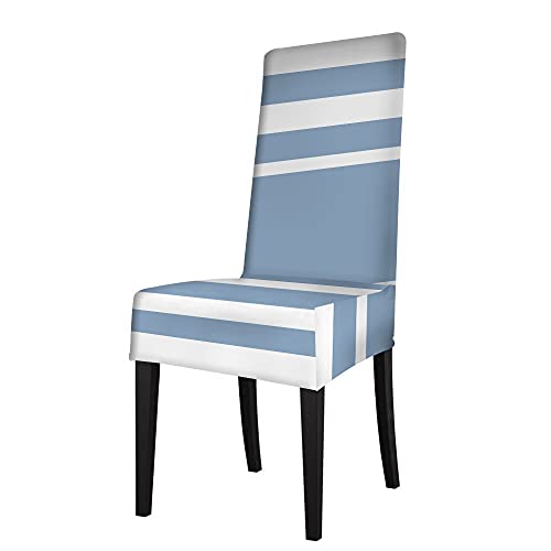 Wondertify Striped Chair Covers For Dining Room Blue White Stretch Slipcovers Chair Protector Decor For Home And Banquet #TOP1