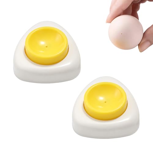 Image of QIHAWN 2 Pcs Semi-Automatic Egg Pricker for Boiled Eggs, Egg Hole Puncher Piercer with Safety Lock, Food Grade Egg Opener Drilling Tool for Raw Soft Hard Boiled Eggs, Prevent Cracking & Easy Peeling