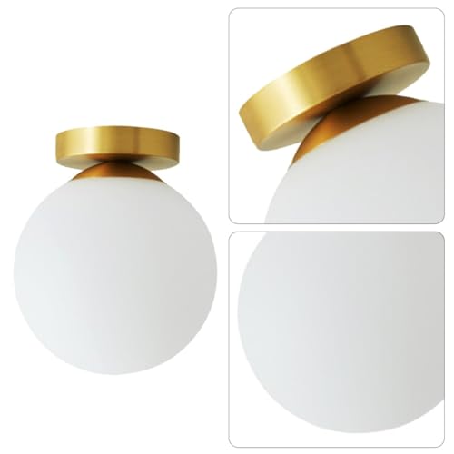 Plafonnier LED rond en verre G9 : solution éclairage salon compact - 5