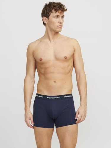 JACK & JONES Herren Jacvesterbro Solid Trunks 3 Pack Noos, Ocean Cavern, l (3er Pack) – Ansicht 3