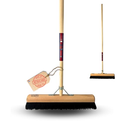 Synx Tools Spazzatrice 50 cm - Capelli di Cavallo/Cameriera - Scopa morbida 50 cm - Scopa interna - Scopa morbida con acciaio 150 cm