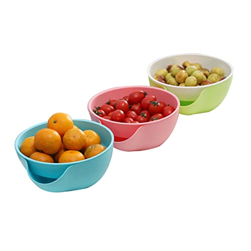 COLLBATH Double Dish Snack Bowl Shell Holder Pistachios Sunflower Cherries Candies Ideal Snacking Serving Random Color