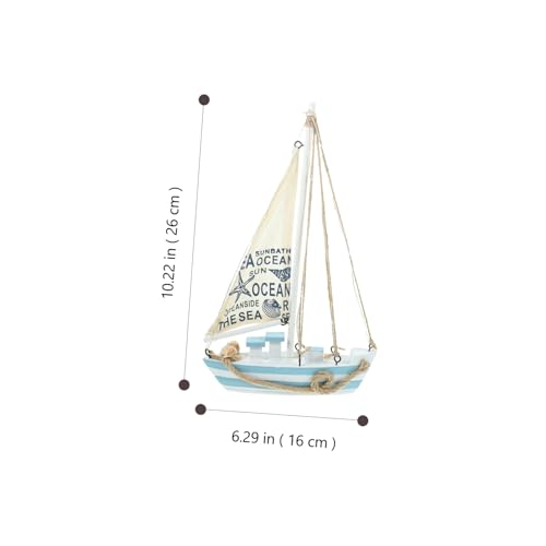 Barco de vela LED de madera ORFOFE como regalo náutico para el hogar 7