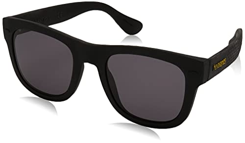 Havaianas Men's Paraty/L Square Sunglasses, BLACK, 52 mm