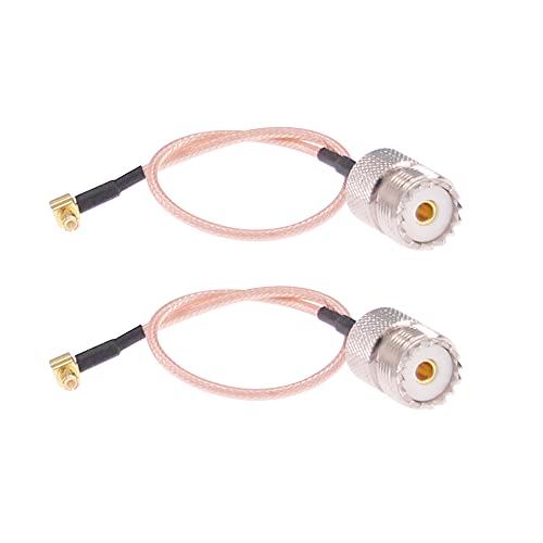 Adaptador conector antena RF coaxial 2 uds 20 cm miniatura 1