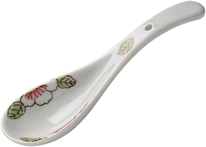 Tea Spoons Bone China Household Golden Edge Small Spoon Soup Simple Design Spoon Spoon Ceramic Small Spoon Porcelain Spoon 5 Porcelain Spoons Ice Tea Spoons (Color : E) (B)