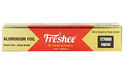 Image of Freshee Aluminium Foil for Food Packing Baking Silver Foil Paper Roll Disposable Roti Wrapping Paper 177000 sqcm