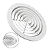 Adjustable Air Ventilation Cover for Round Duct – ABS Wall-Mounted or Ceiling-Mounted Air Vent Cover, White, 250/300/310mm, for Bathroom, Kitchen & Office Exhaust and (310)