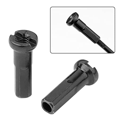 Stebcece 50pcs Metal Mountain Bike Wheel Spoke Nipple Replacement for 12G 13G 14G Spoke Road Mountain Bicycles Part Accessories - Thumbnail 4