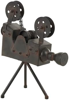 Deco 79 13024 Metal Antique Camera 15" Tall W-13024, Convenient Size, Tripod Stand Movie Projector