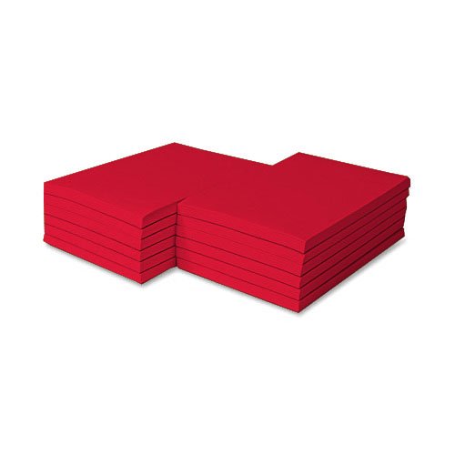 Colored Memo Note Pads Glued on Top - Size 4 X 6 | 100 Sheets Per Pad | 5 Scrach Pads Per Pack | Red