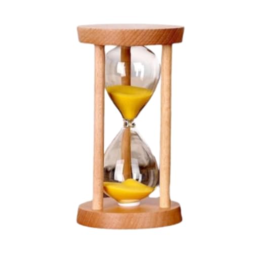 Sablier Minuteur, Sablier de sable chronomètre Sandable Incassable 1 minute Hour Glass Sand Clock Salon Décoration de chambre Ornement de la chambre à coucher, Jaune