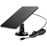 Machify Solarmodul-Ladegerät 4 W 5 V, mit monokristallinem Silikon, flexibel verstellbare Halterung, wasserdicht, kompatibel mit Ring Blink Reolink Überwachungskamera & Türklingel