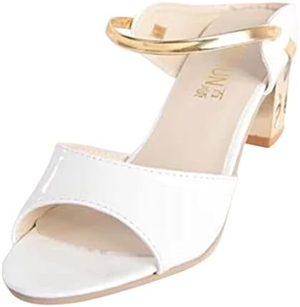 DFEK Womens Ladies mid Low Block Heel peep Toe Ankle Strap Strappy Party Sandals Size Womens Sparkle Diamante Low Mid Heel Sandals Wedding Bridal Prom Ladies Party