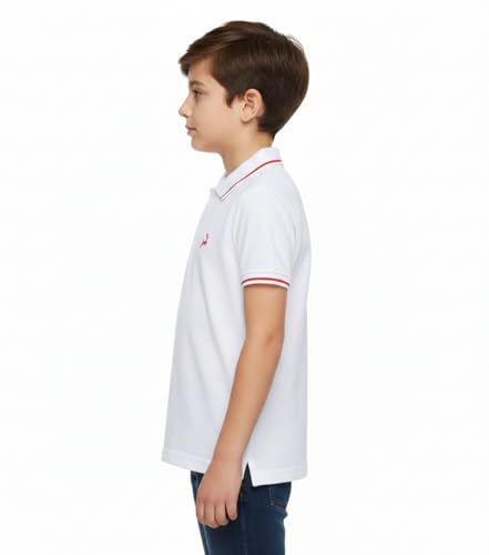Image of Cloth Theory Boys Cotton Polo T-Shirt for Kids Regular Fit Half Sleeve Casual Summer Polo Neck T-Shirt