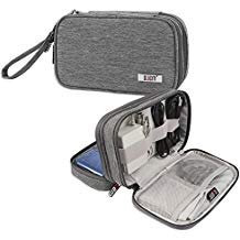 BUBM Double Compartment Storage Case Compatible with 3DS/3DS XL/New 2DS XL and Accessories, Protective Carrying Bag, Portable Travel Organizer Case,Gray