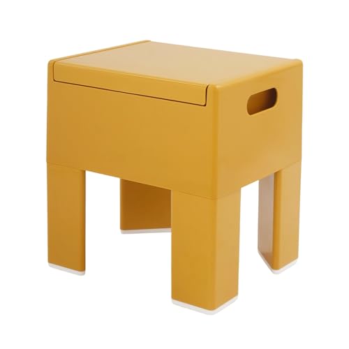 Dettchan Zapatero de trigo dorado, taburete bajo con compartimento de almacenamiento, taburete de almacenamiento multifuncional 37 x 31 x 40 cm para entradas de casa, salón, dormitorio