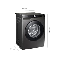 Samsung Waschmaschine, 8 kg, 1400 U/min, Ecobubble, Simple Control, WiFi SmartControl, SuperSpeed 59 Min, Inox/Schwarz, WW80T604ALXAS2 – Ansicht 2