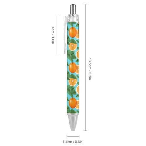 Stylo à bille orange rétractable pour notes et bureau