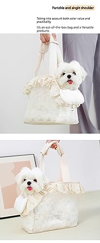 Mini bolsa de transporte para perro con encaje: accesorio de paseo exclusivo 6