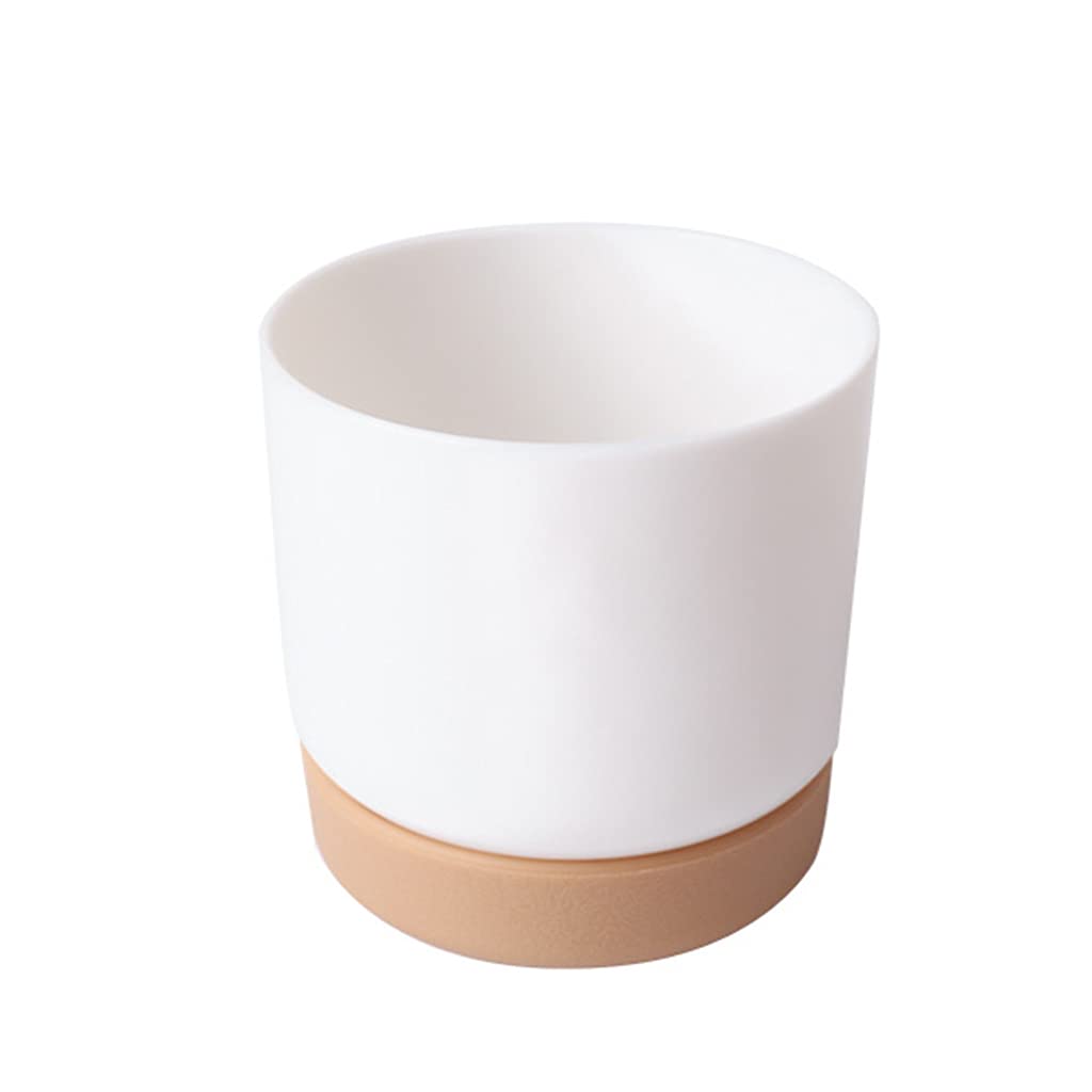 YANGLY Plastic Imitation Ceramic Succulent Plant Pots Flower Pot-Large/Small Plant Pots for Cactus High Strength Plant Pots