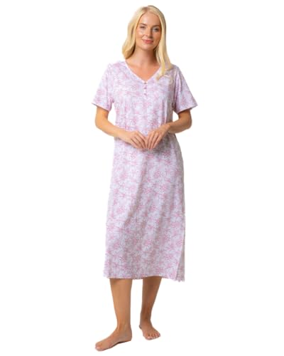 Chemise de nuit longue jersey grande taille pour femme