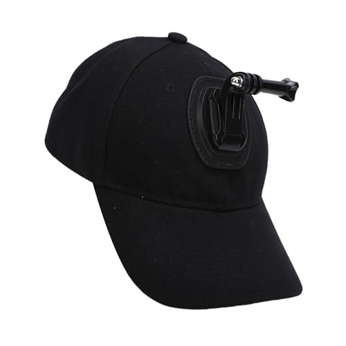 YUEHISY Chapeau Léger pour Caméra d'action – Casquette de Baseball avec Support Mains Libres 4K 360° Stable pour Les Sports de Plein Air, Les Voyages, la Randonnée, Le Cyclisme et Le Kayak (Black) – vue 3