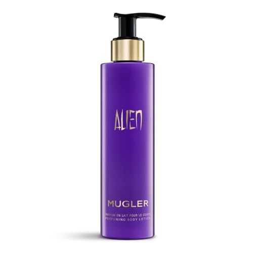 Mugler Alien Beautifying Body Lotion, Hydrating & Perfumed Body Cream, Sensual Jasmine & Amber Scent, Bodycare for Women, 200ml