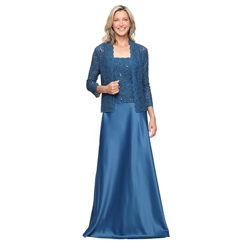 Image of Alex Evenings Womens Two Piece Mother of The Bride Dress with Lace Jacket