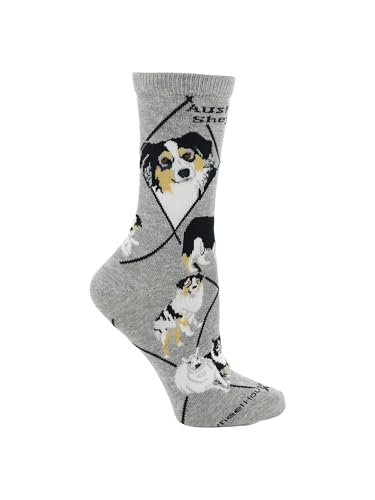Image of WHD Australian Shepherd Crew Socks for Women & Men | Gift for Dog Lovers, Cute Pet Socks