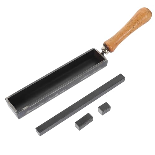 Gogogmee Molde Fundición Metales con Mango y Barras Acero para Lingotes Plata Molde Fundir Joyas Acero Resistente