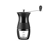 DANNMPX Kaffeepresse Manuelle Kaffeemühle Mit Keramikgraten, Handkaffeemühle, Einstellbare Grobheit, Für Zuhause Und Unterwegs Karaffe