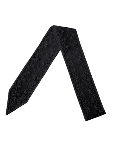 Image of RoseSeek Women's Lace Sheer Mesh Waist Scarves Lightweight Thin Skinny Scarfs Shawl Fashion Accessories