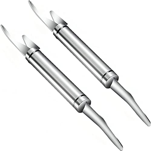 (2Pcs) New 5 In 1 Multifunctional Shrimp Line Fish Maw Knife With Cleaning Cloth, 304 Stainless Steel Shrimp Peeler, Kitchen Fish And Shrimp,Multipurpose Shrimp Peeler For Home Kitchen #TOP1