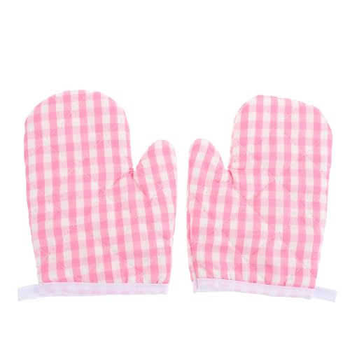 Oven Mitts for Kids Christmas Kitchen Gloves Baking Tool Microwave Oven Gloves Kitchen Mitts for Safe Baking Cooking BBQ