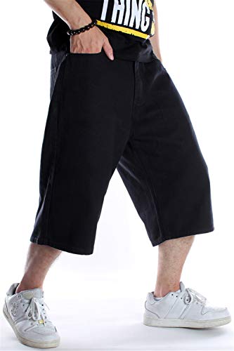 LUOBANIU Stretch Denim Skate Shorts