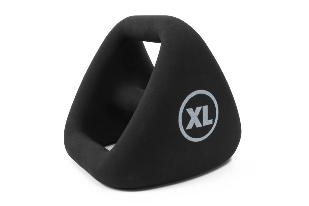 Neo (XL) 9-in-1 Training Aid: Kettlebell, Dumbbell, Medicine Ball & Push-up Bar - Black Cast Iron with Neoprene Cover - 12 kg