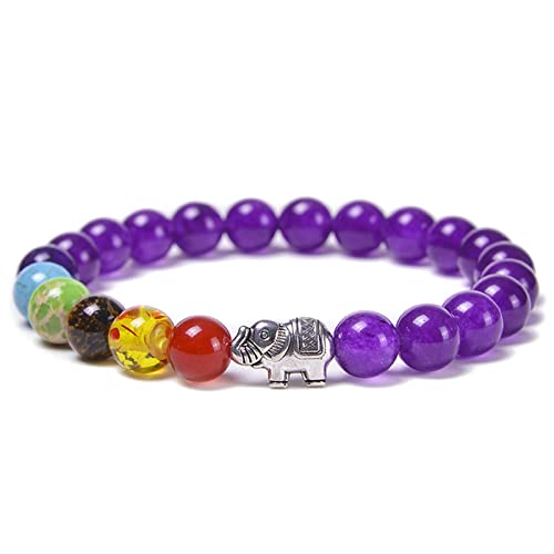Bracelet en pierre naturelle femmes élastique contre le stress