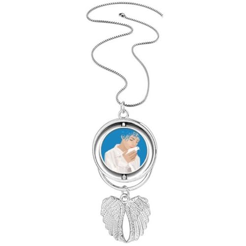 Collier ailes d'ange bleu motif anti-guerre idée cadeau idéal anniversaire