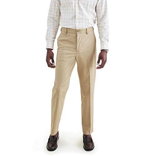 Dockers Men's Signature Go Straight Fit Khaki Smart 360 Tech Pants (Regular and Big & Tall), Harvest Gold, 52W x 30L