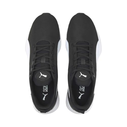 Image of PUMA Unisex Flyer Runner MESH Running Shoe, Black White, 3.5 UK