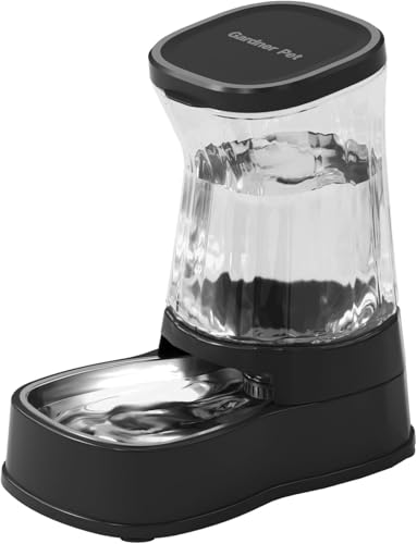 Gardner Pet ���L�p ���������� 3.85L ��e�ʁy�X�e�����X���{�E�� + �����s�v�t�B���^�[�z �y�b�g�E�H�[�^�[�f�B�X�y���T�[ ���^�� ��^�� �q�� �L�p ��΃J�b�g�̃N���A�f�U�C���ŏ�i �����݃{�E�� ������ BPA�t���[ �������f�U�C��