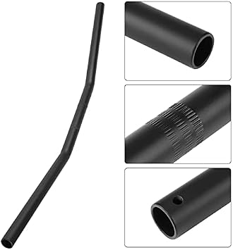 7/8 22MM Motorcycle Bend Handlebar, Universal Handle Bar Low Rise Handle for Motocross Dirt Pit Bike ATV (Black)