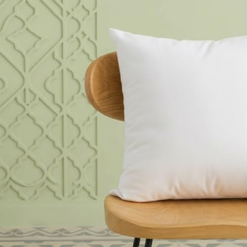 Image of SAJAVAT HOME Compact Microfiber Cushion Insert | Soft Hypoallergenic White Sofa Pillow for Couch, Bed & Home Decor | 12x12 Inches (30x30 cm) | Pack of 1
