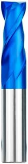 Fresa de 2 flautas, broca de enrutador de 2 flautas, 1-12mm, fresa de extremo con revestimiento azul NANO HRC 60, herramientas de fresado de máquina CNC, broca de fresado CNC, 1 ud. (Color : NANO Blu