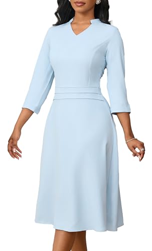 Image of INR Dress for Women Dinner Dress Formal Fit and Flare Elegant Wedding Guest Cocktail Party and Work Dresses