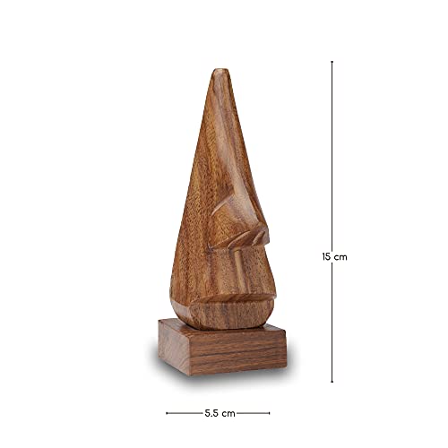 Handmade Wooden Sunglasses/Spectacle Holder - Wooden Display Stand - Traditional Handcrafted Decorative Stand For Eyeglasses, Sunglasses - Aesthetic Room Decor For Bedroom, Office Desk (Nose Design) #TOP1