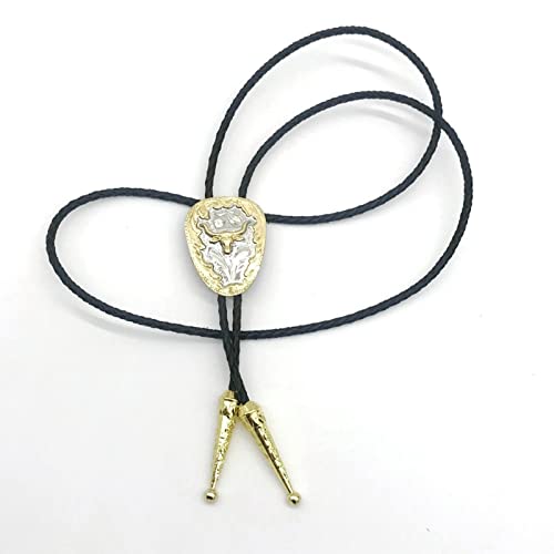 Cravate Western Cowboy avec Cordon en Cuir Ajustable et Pendentif Animal
