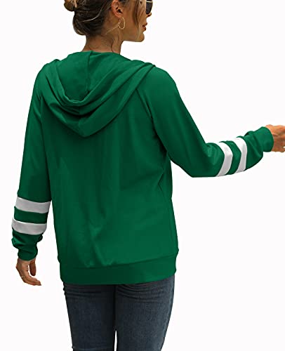 Bofell Hoodies For Women Zip Up Long Sleeve Lightweight Sweatshirts With Pocket Holiday Green S #TOP4